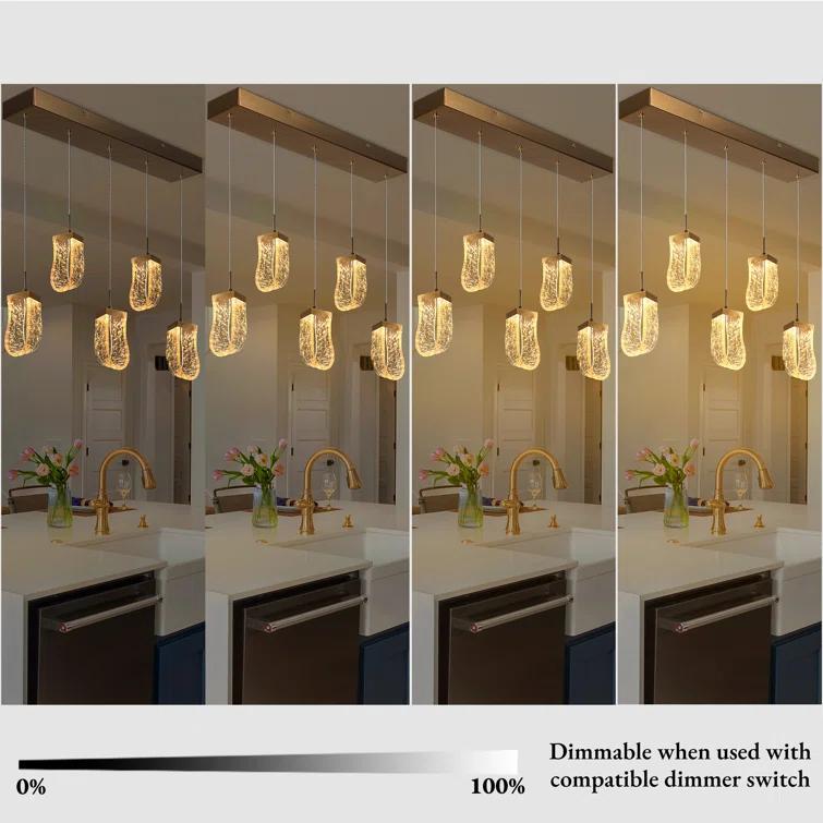 Grigor 5 - Light Kitchen Island Linear LED Pendant