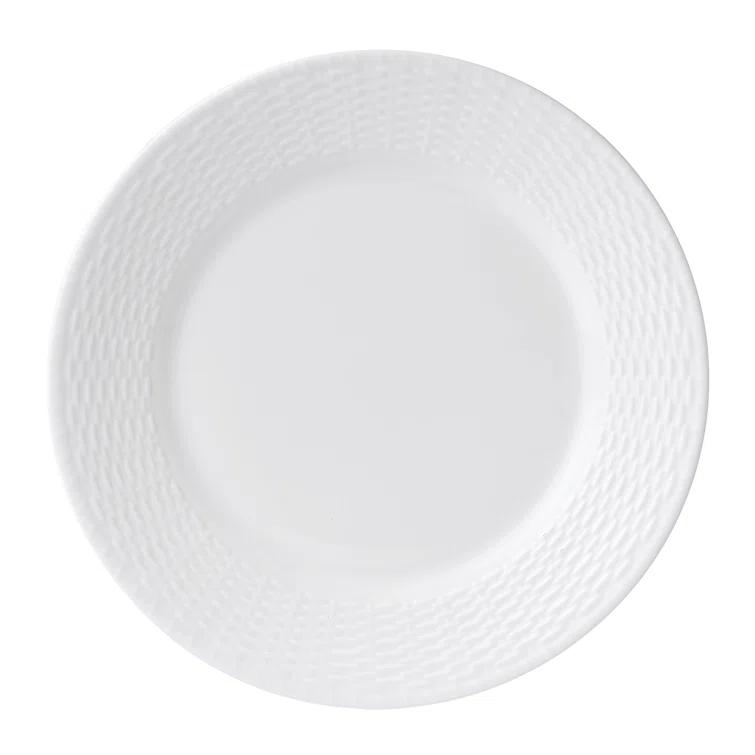 CHNRED Nantucket Basket Dinner Plate, 10.75", White
