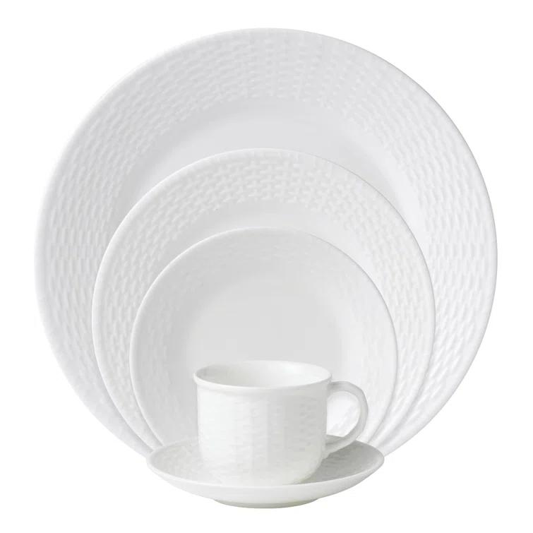 Wedgwood Nantucket Basket 5 Piece Handmade Bone China Dinnerware Set