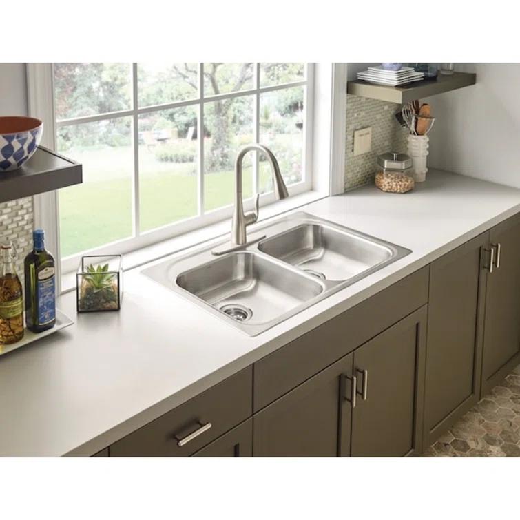 Moen Arbor One Handle Pulldown Kitchen Faucet Featuring Power Boost and Reflex