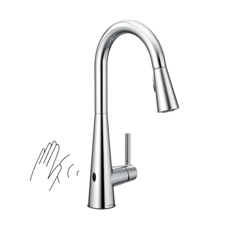 Moen Sleek MotionSense Wave Single Handle Pulldown Kitchen Faucet with Power Clean Technology