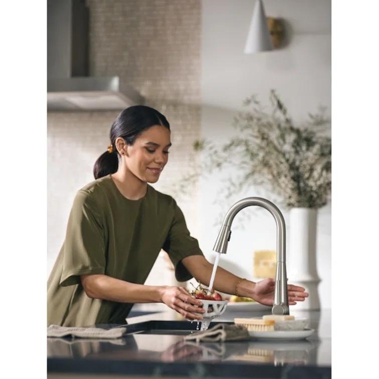 Moen Sleek MotionSense Wave Single Handle Pulldown Kitchen Faucet with Power Clean Technology