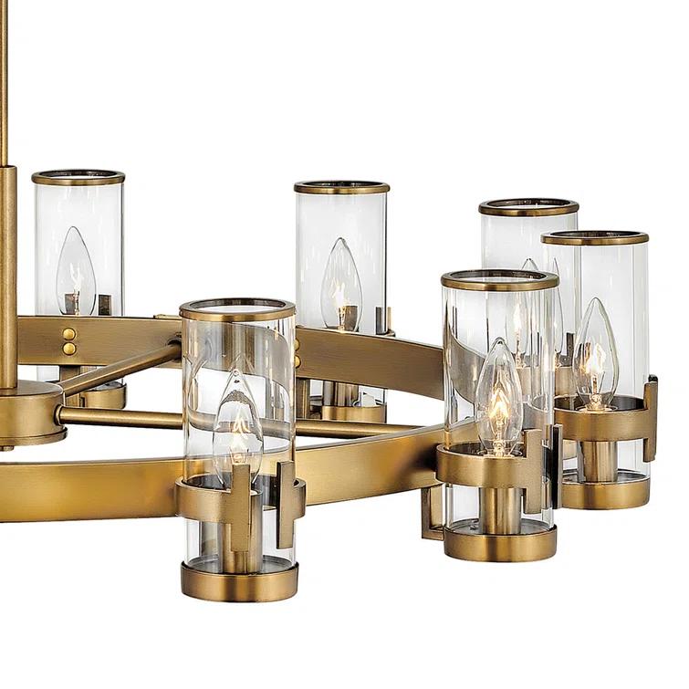 Kameliya 12 - Light Dimmable Wagon Wheel Chandelier