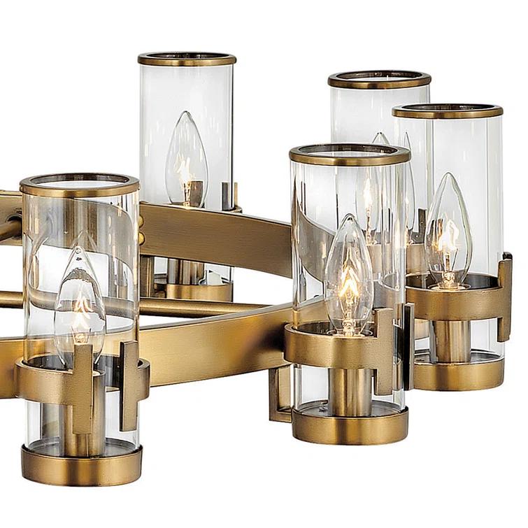 Kameliya 12 - Light Dimmable Wagon Wheel Chandelier