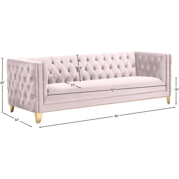 Sickels 90'' Velvet Sofa