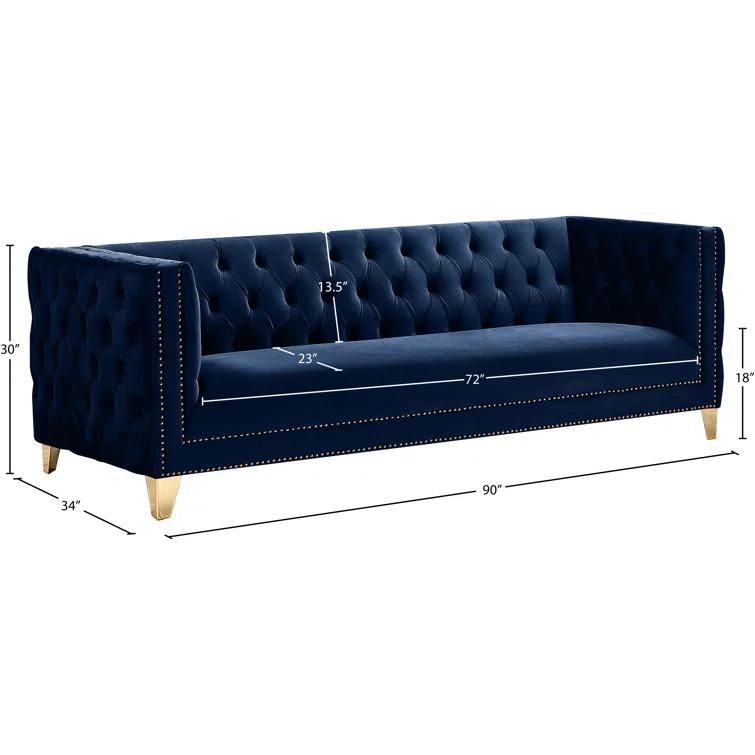 Sickels 90'' Velvet Sofa