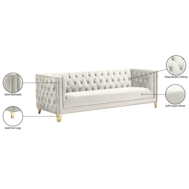 Sickels 90'' Velvet Sofa