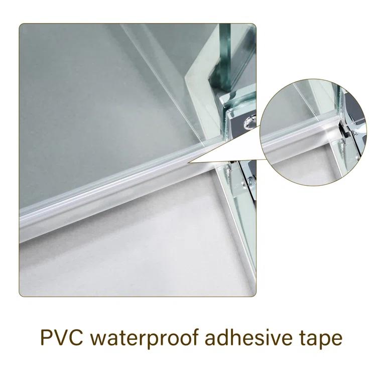 Audiohome Shower Door 34-1/8" X 72" Semi-Frameless Neo-Angle Hinged Shower Enclosure AHYTD-W124366340