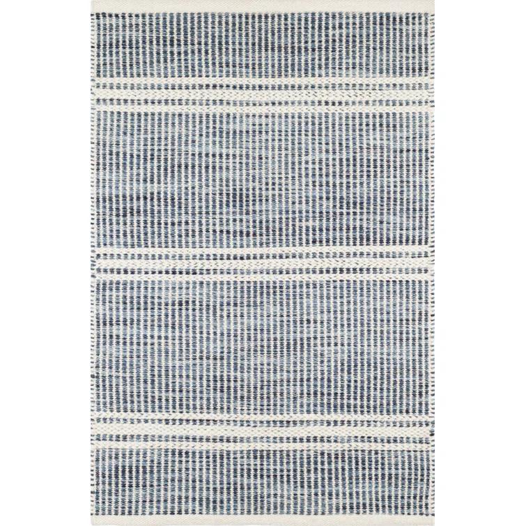 Malta Blue Handwoven Wool Rug