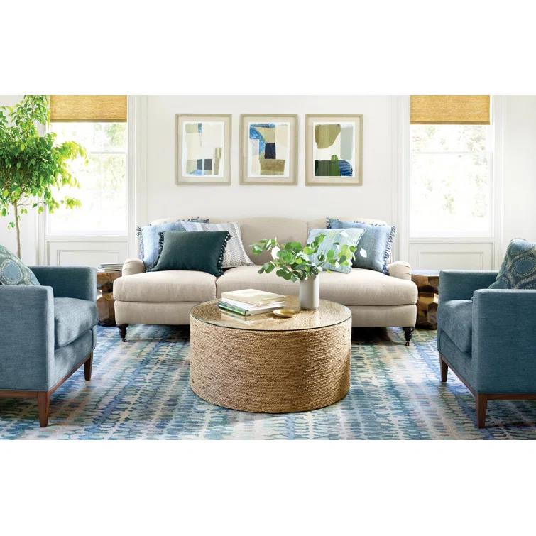 Paint Chip Abstract Hand Wool Indigo/Denim/Beige Area Rug