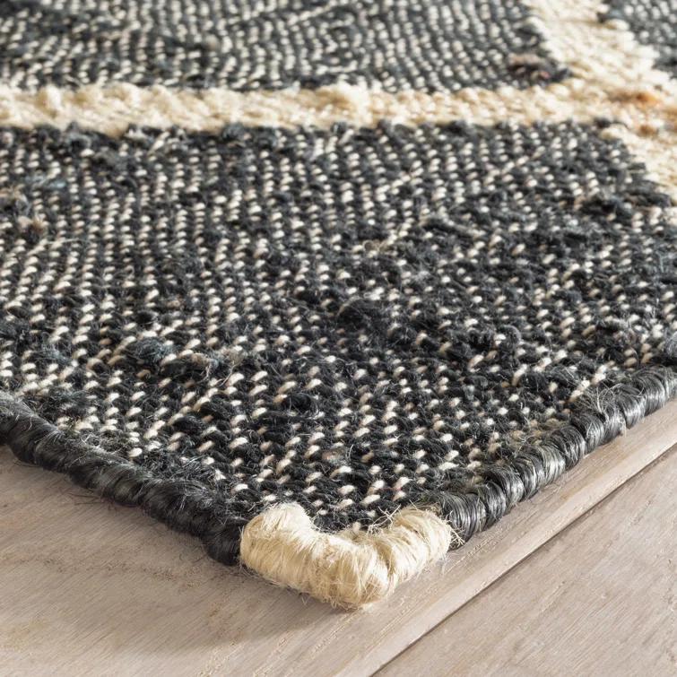 Kali Black Handwoven Jute Rug