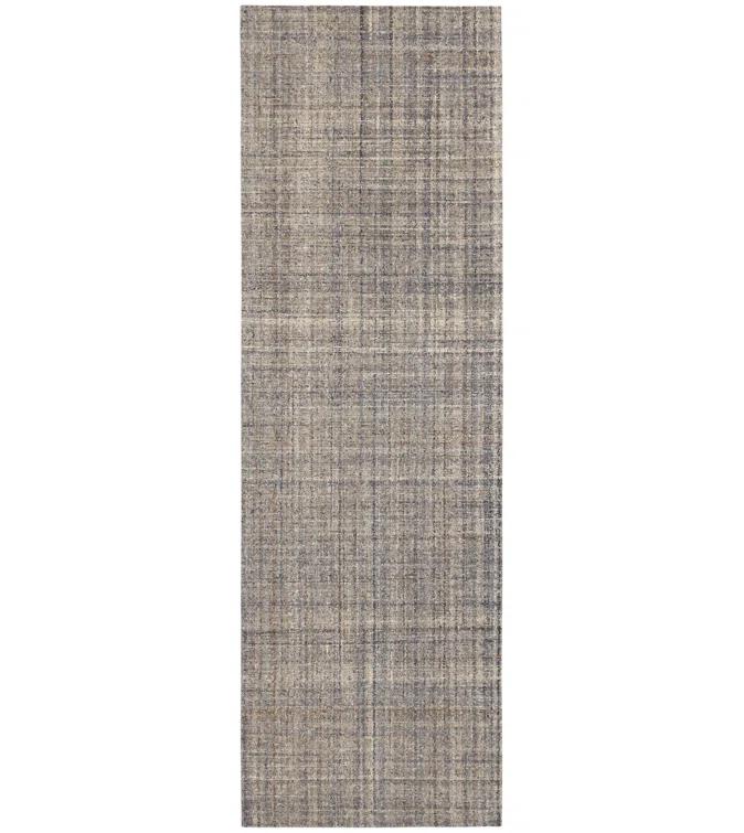 Harris Blue/Brown Hand Micro Hooked Wool Rug