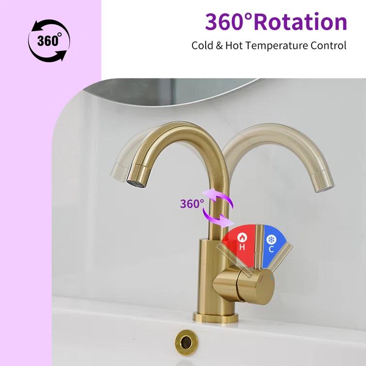 Hendrix Single Hole Bathroom Sink Faucet