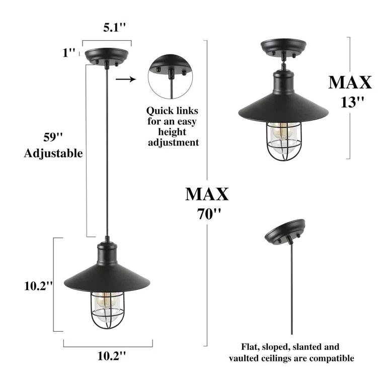 1 - Light Satin Black Single Pendant