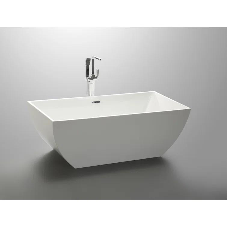 Lydia 59" x 30" Freestanding Soaking Bathtub