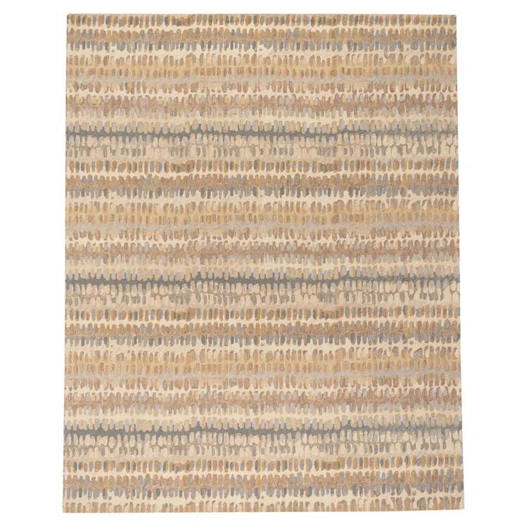 Paint Chip Natural Hand Micro Hooked Wool Rug