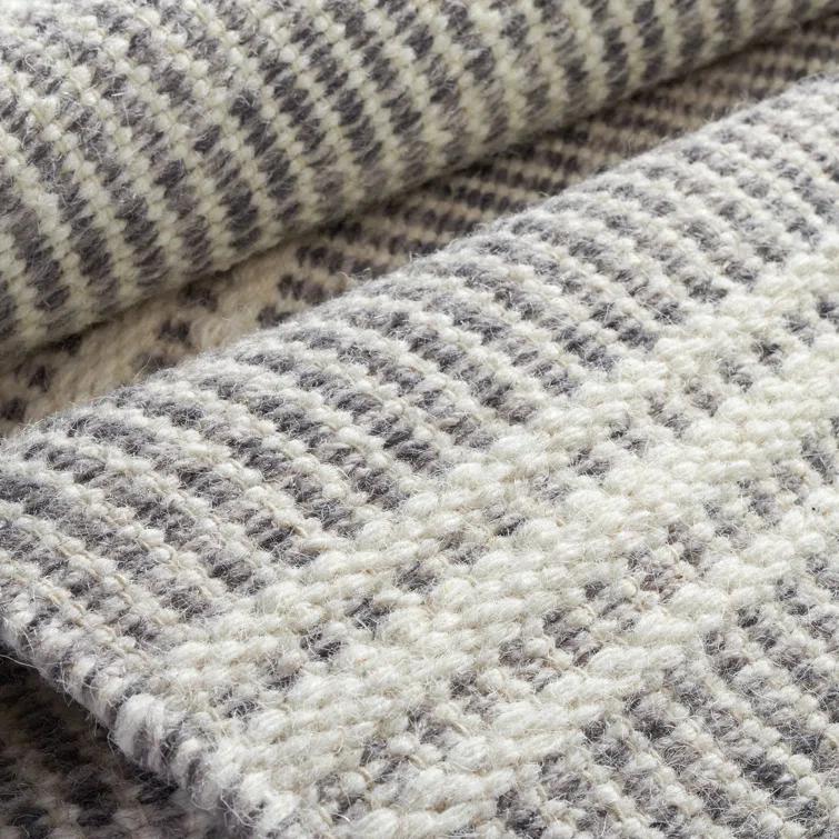 Malta Grey Handwoven Wool Rug