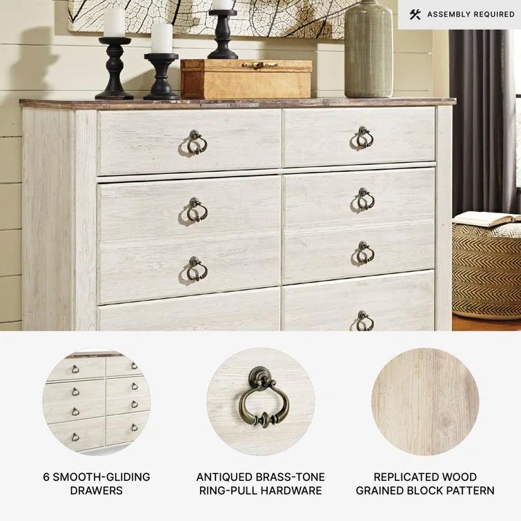 Barzan 60.94'' W 6 - Drawer Dresser