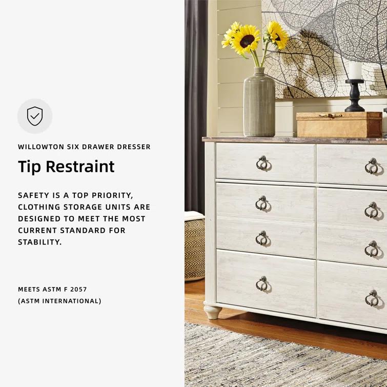 Barzan 60.94'' W 6 - Drawer Dresser