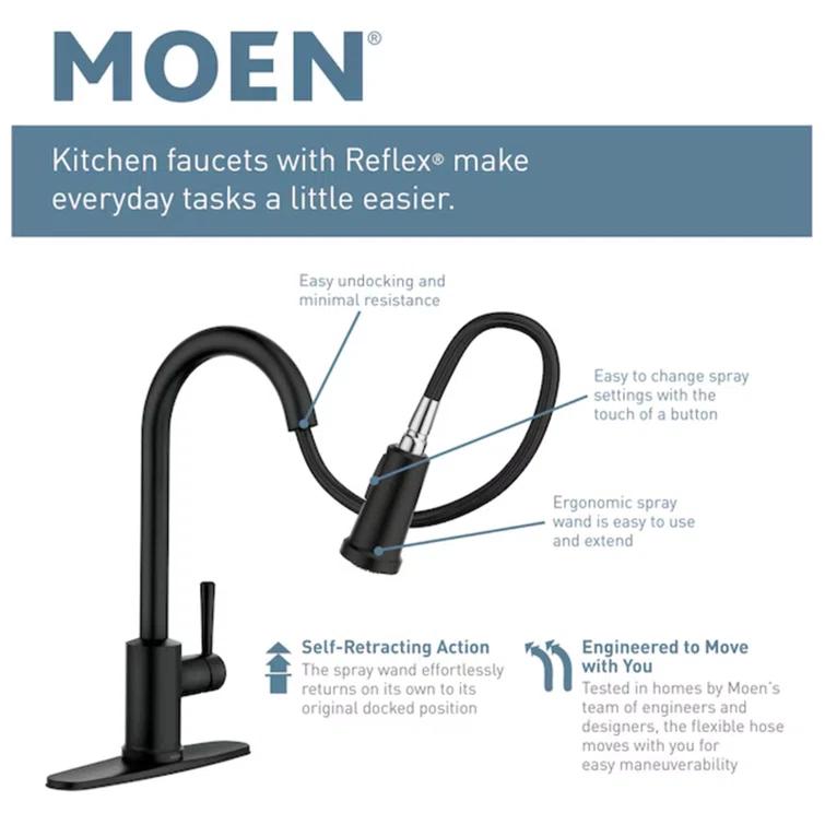 Peterson One-Handle Pull Down Single Handle Kitchen Faucet with Power Boost