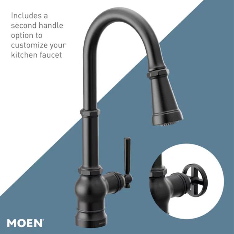 Peterson One-Handle Pull Down Single Handle Kitchen Faucet with Power Boost