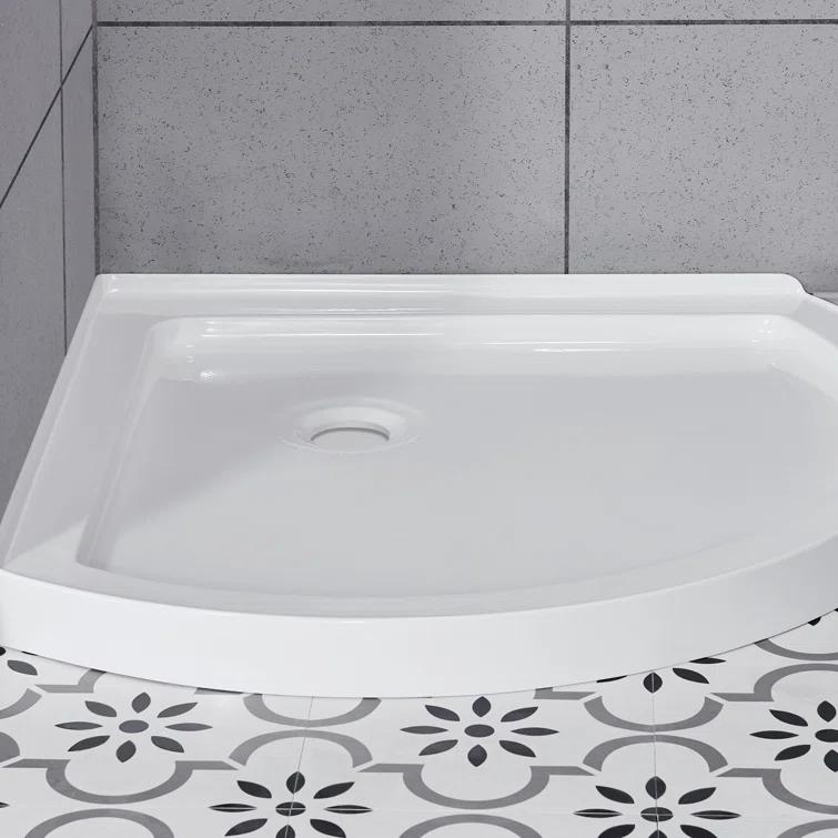 OVE Decors Breeze 44 in. Round Shower Kit w/ Clear, Base