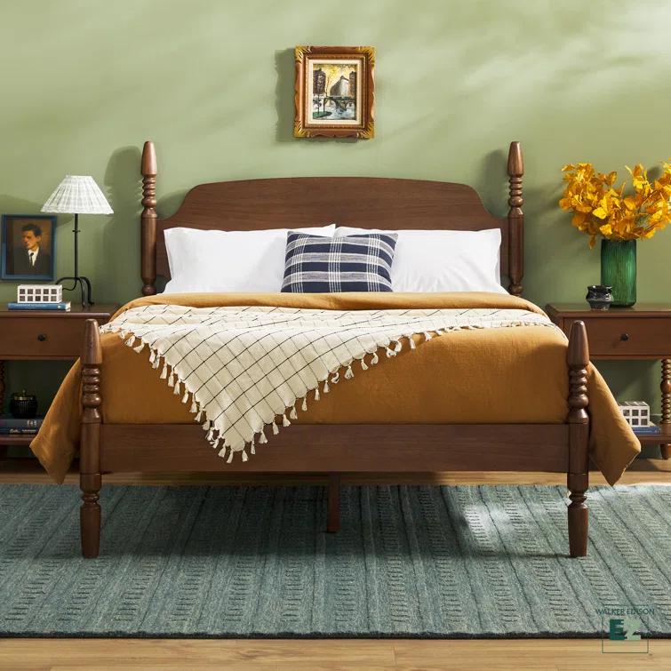 Vivienne Traditional Easy Assembly Solid Wood Turned Spindle Bed