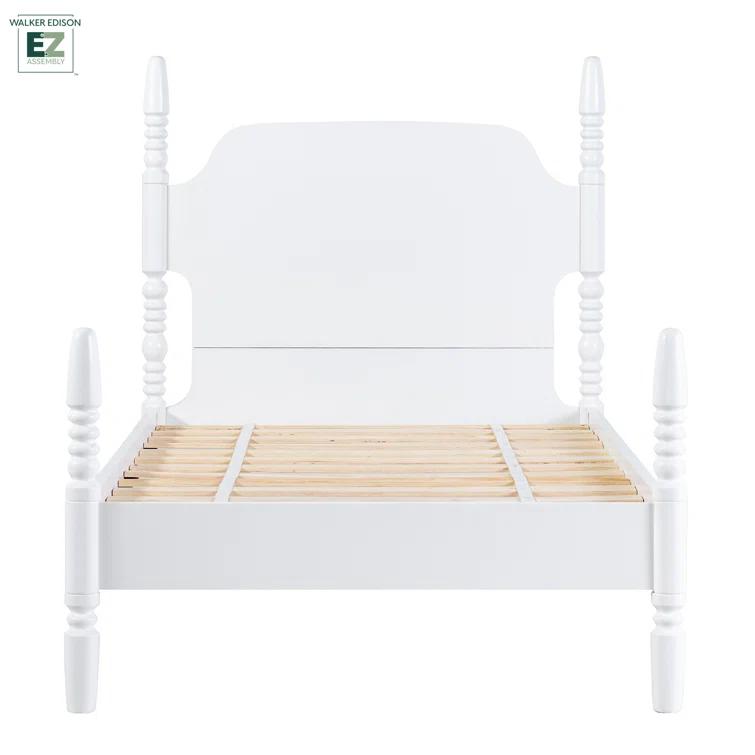 Vivienne Traditional Easy Assembly Solid Wood Twin Spindle Bed