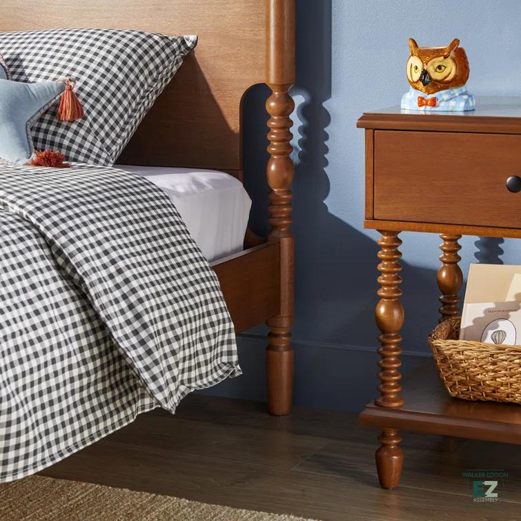 Vivienne Traditional Easy Assembly Solid Wood Twin Spindle Bed