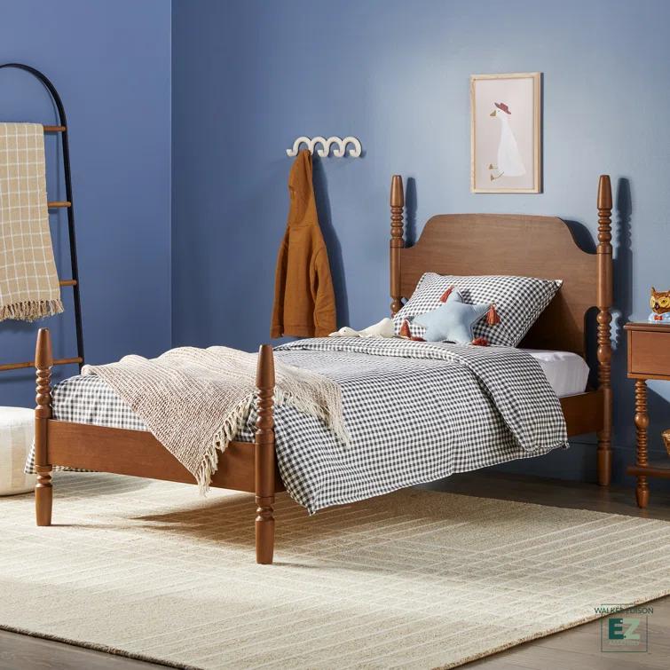 Vivienne Traditional Easy Assembly Solid Wood Twin Spindle Bed