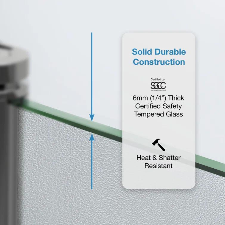 OVE Decors Breeze 33 in. Round Shower Kit w/ Frosted, Base, Wall