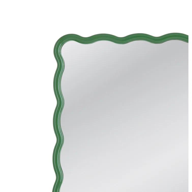 Allurine Solid Wood Wavy Wall Mirror