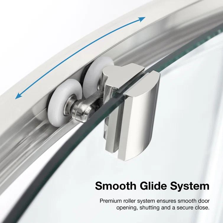 OVE Decors Breeze 44 in. Round Shower Kit w/ Clear, Base