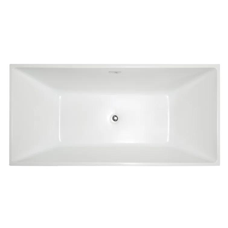 Lydia 59" x 30" Freestanding Soaking Bathtub