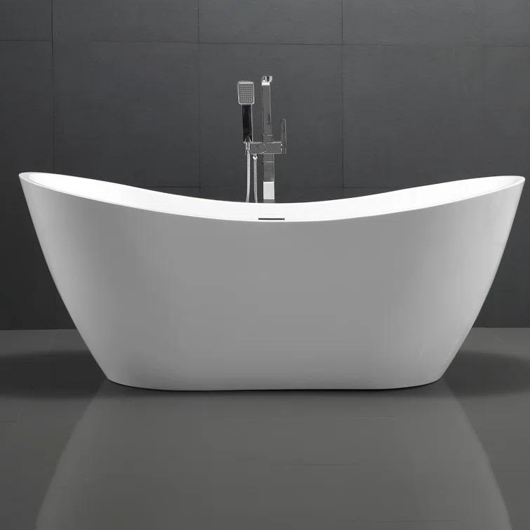 Ophelia 71" x 32'' Freestanding Soaking Acrylic Bathtub