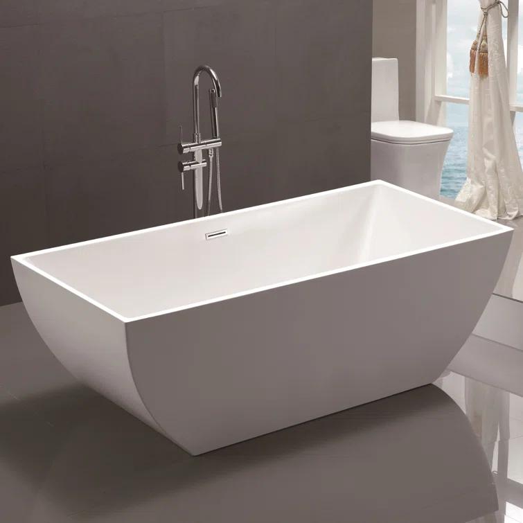 Lydia 59" x 30" Freestanding Soaking Bathtub