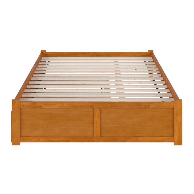 Solid Wood Platform Storage Bed