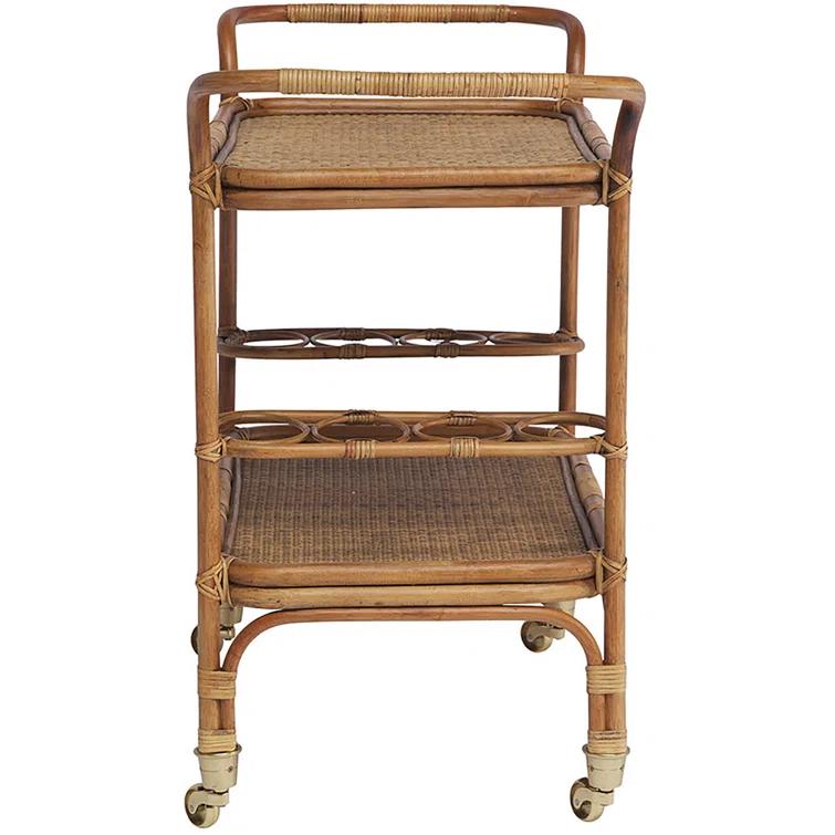 Carlo Rattan Bar Cart