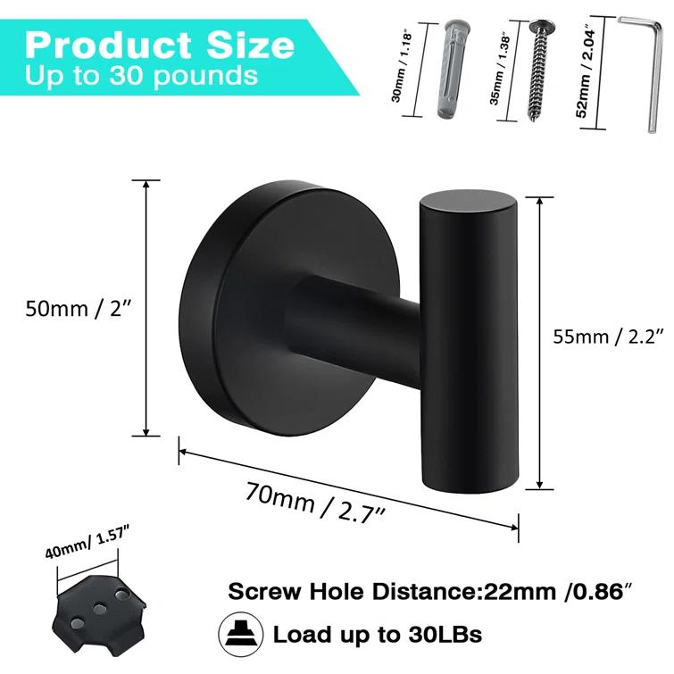 Wall Mounted Towel Hooks Bathroom Towel Hooks