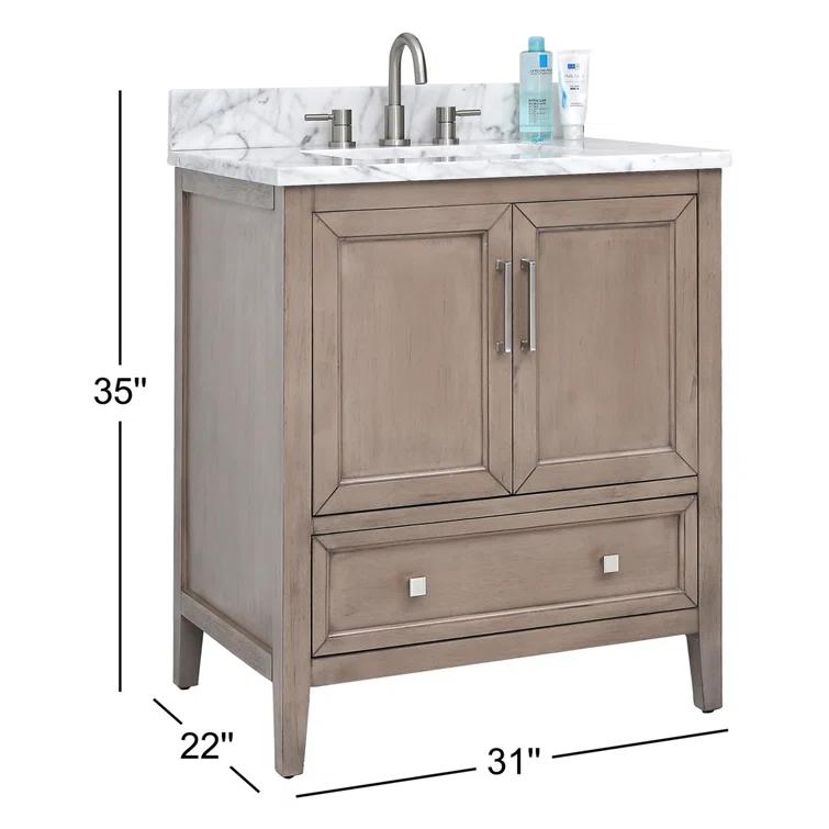 Avanity Everette-Vs31-Wd-C Everette 30" Single Basin Vanity Set - MultiColor