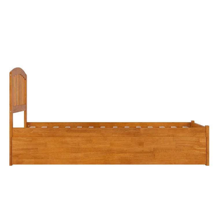 Richmond Solid Wood Platform Bed with Panel Footboard and Trundle