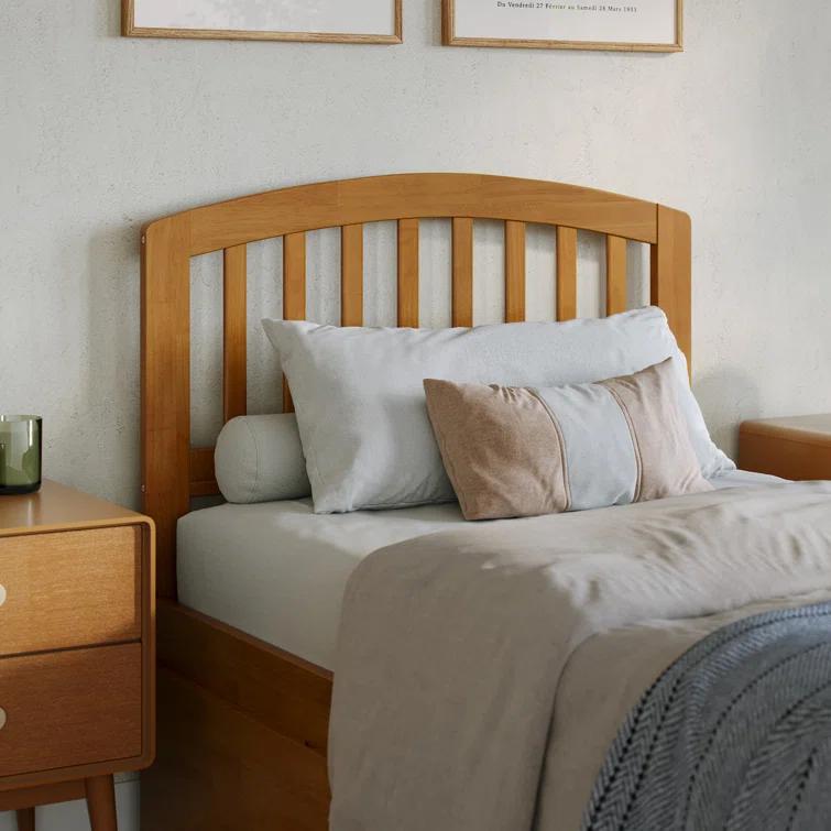 Solid Wood Platform Storage Bed