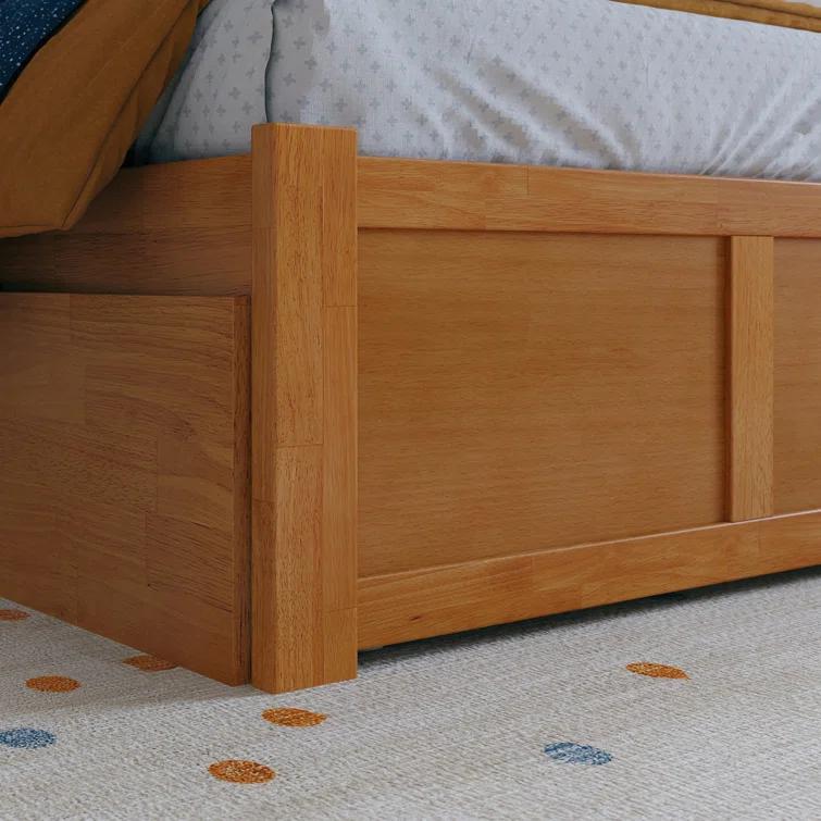 Solid Wood Platform Storage Bed