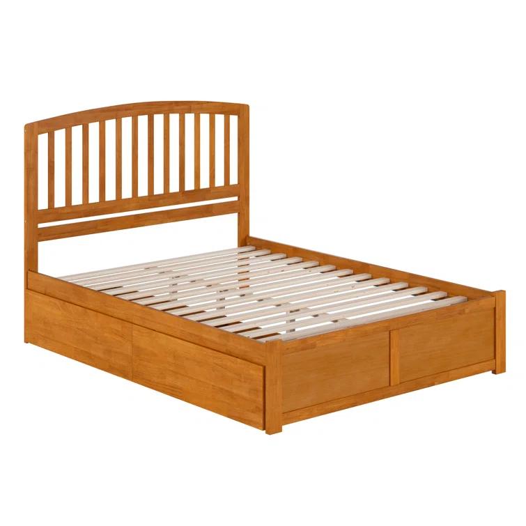 Solid Wood Platform Storage Bed