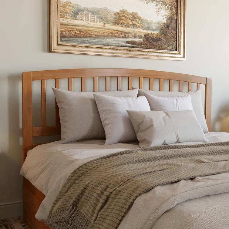 Solid Wood Platform Storage Bed