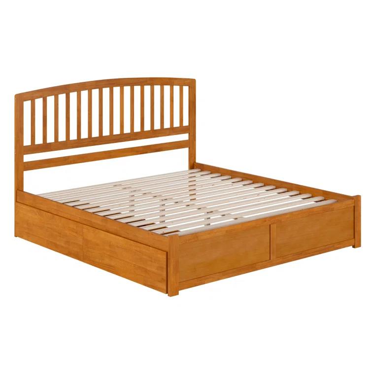 Solid Wood Platform Storage Bed