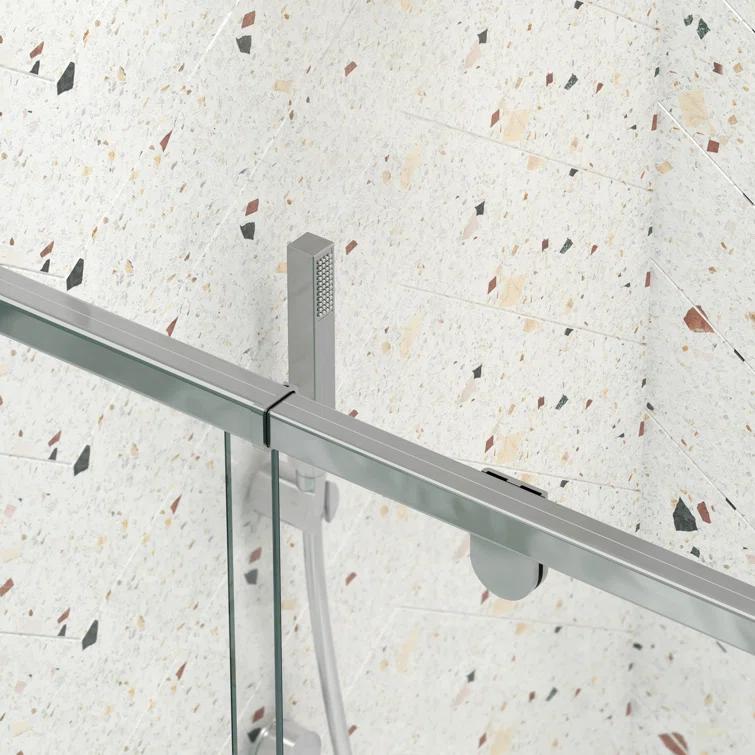 RAY'S RUGS & FLOORING LLC 12RRFR142461LTS 38-42" W x 71" H Pivot Frame Sliding Shower Door with 6mm Tempered Glass