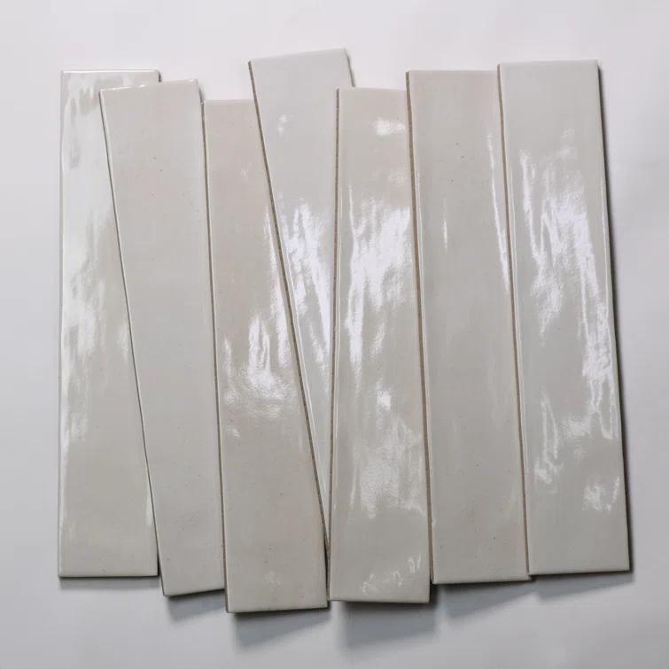 Celine 2.5" x 12" Porcelain Mosaic Sheet Wall & Floor Tile