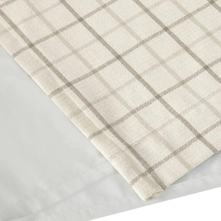 Anaheim Woven Plaid Room Darkening Thermal Fleece Lined Single Curtain Panel