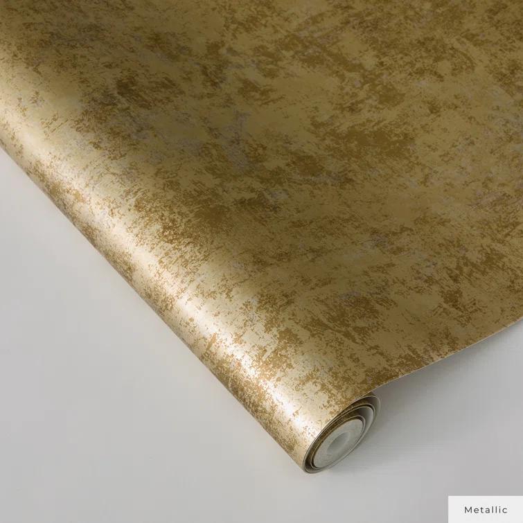 Tempaper & Co. Distressed Gold Removable Peel and Stick Wallpaper, Gold Leaf, 28 sq ft: Nursery, Botanical, Vinyl, Self-Adhesive